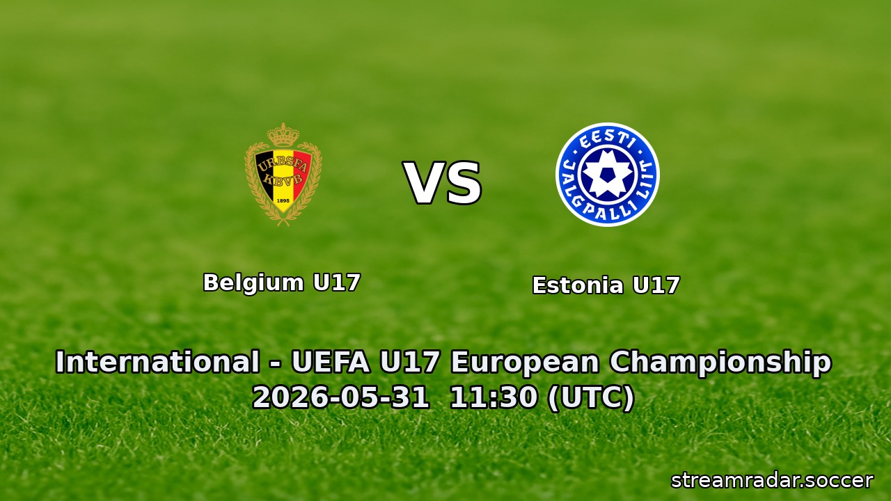 Belgium U17 vs Estonia U17