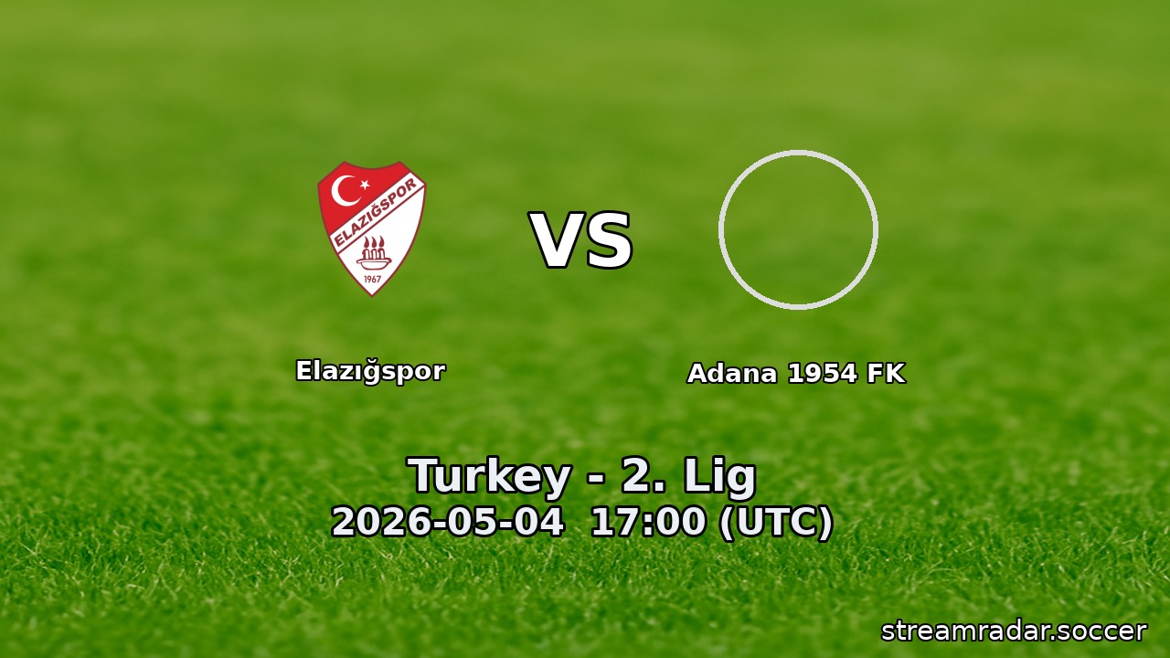 Elazığspor vs Adana 1954 FK