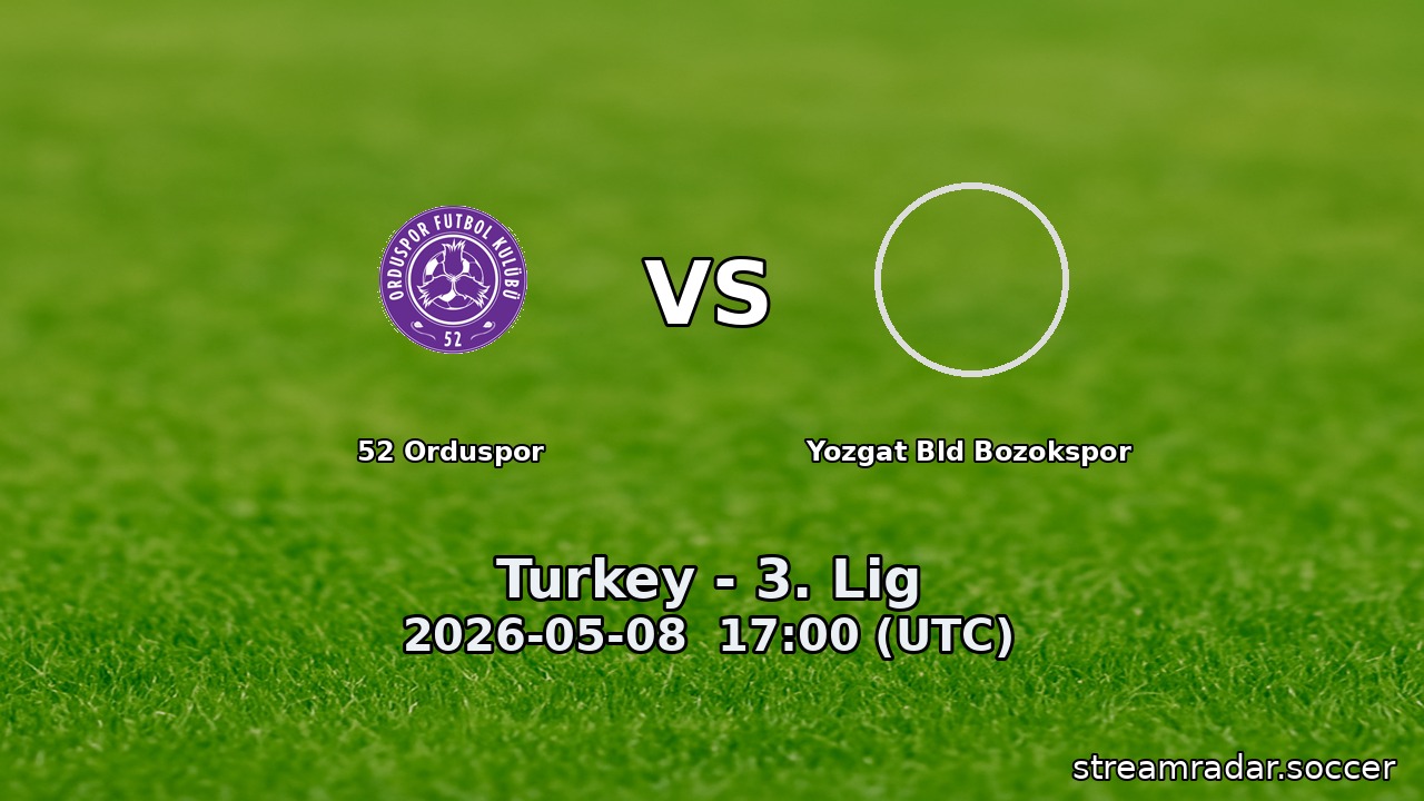 52 Orduspor vs Yozgat Bld Bozokspor