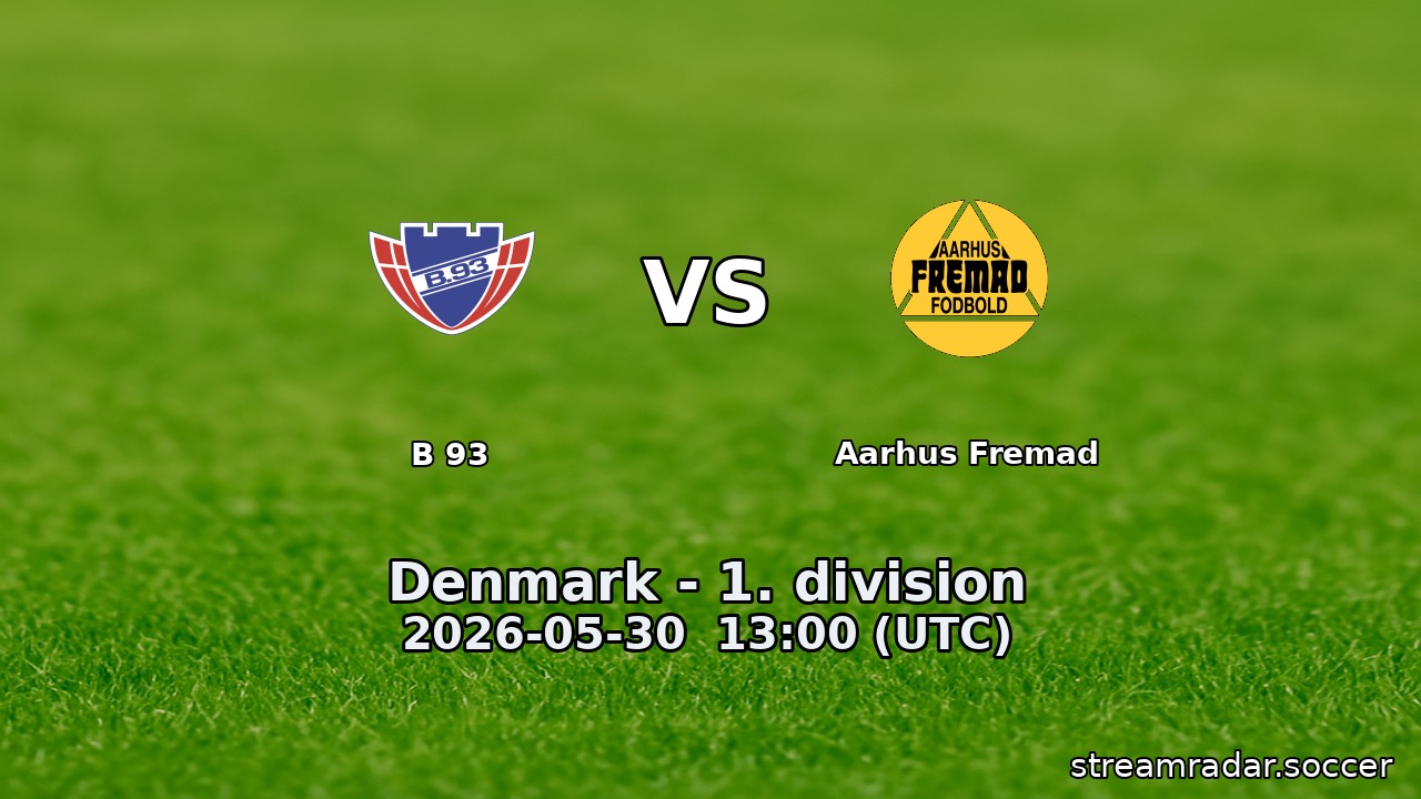 B 93 vs Aarhus Fremad