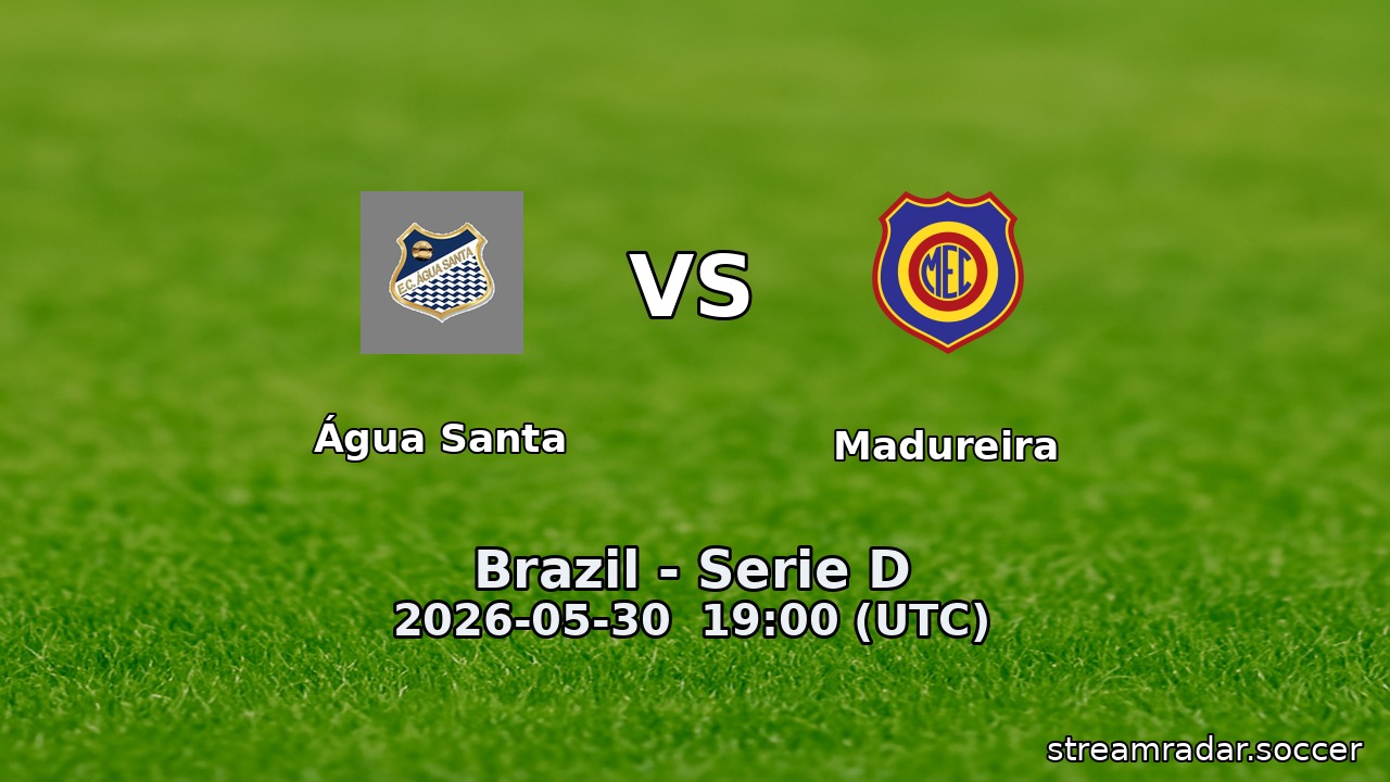 Água Santa vs Madureira
