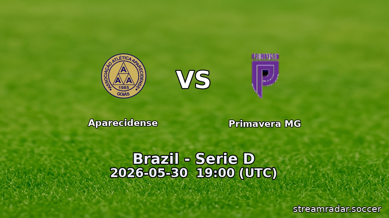 Aparecidense vs Primavera MG