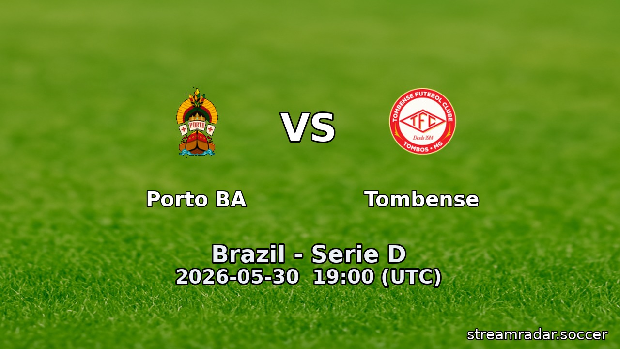 Porto BA vs Tombense