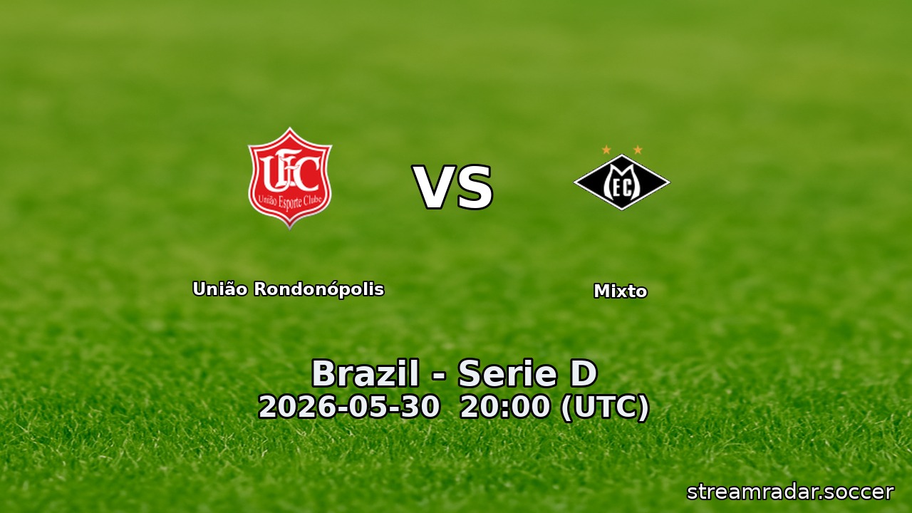 União Rondonópolis vs Mixto