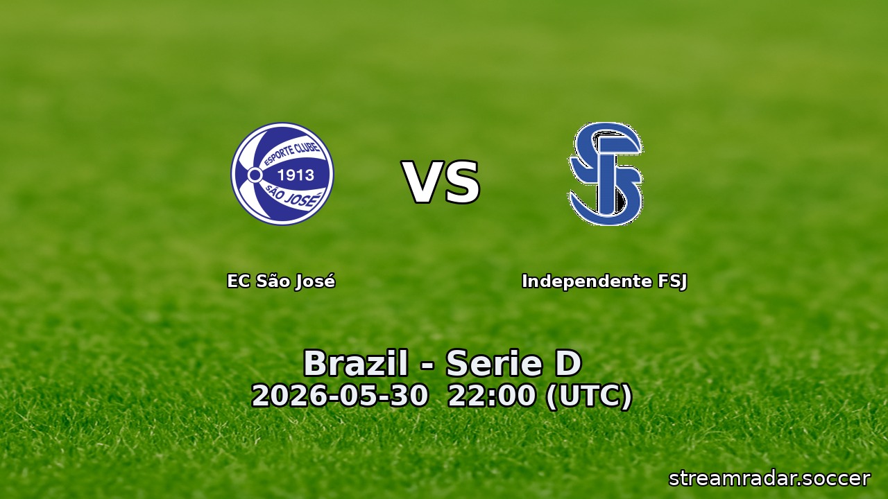 EC São José vs Independente FSJ