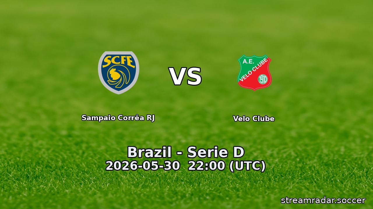 Sampaio Corrêa RJ vs Velo Clube