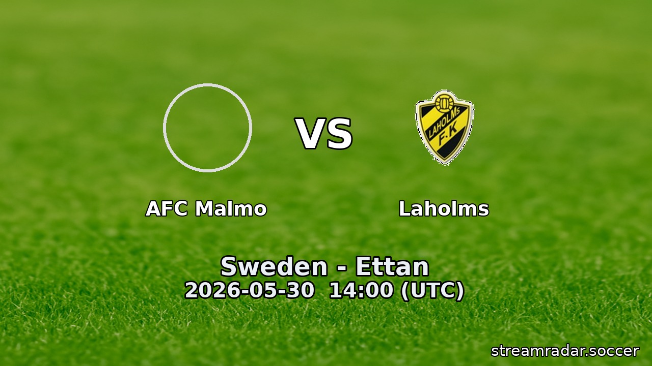 AFC Malmo vs Laholms
