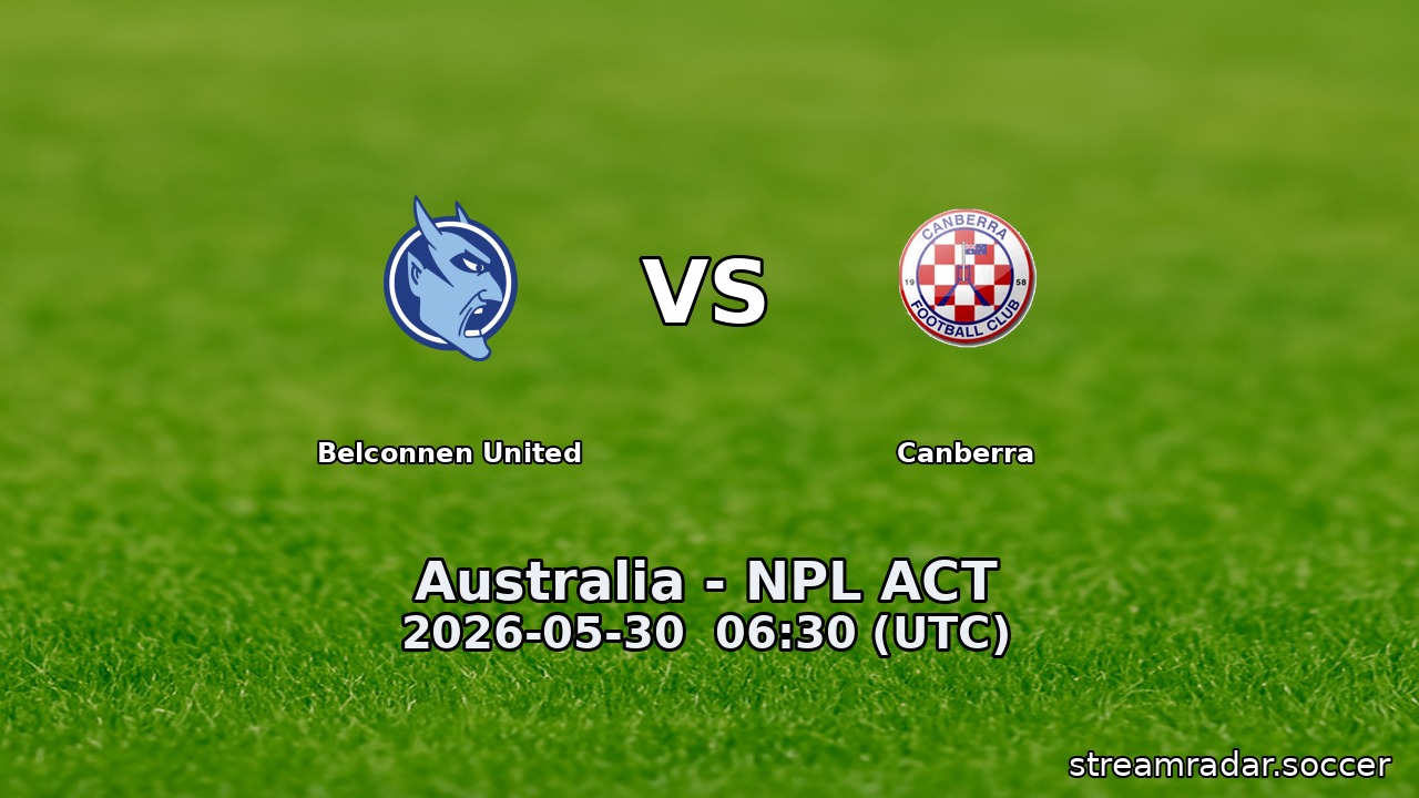 Belconnen United vs Canberra