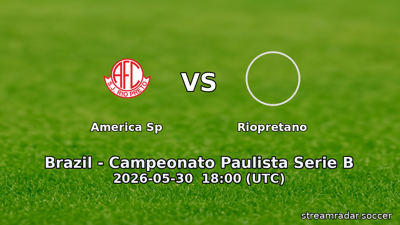 America Sp vs Riopretano