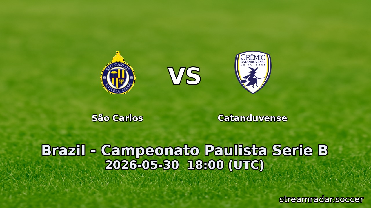 São Carlos vs Catanduvense