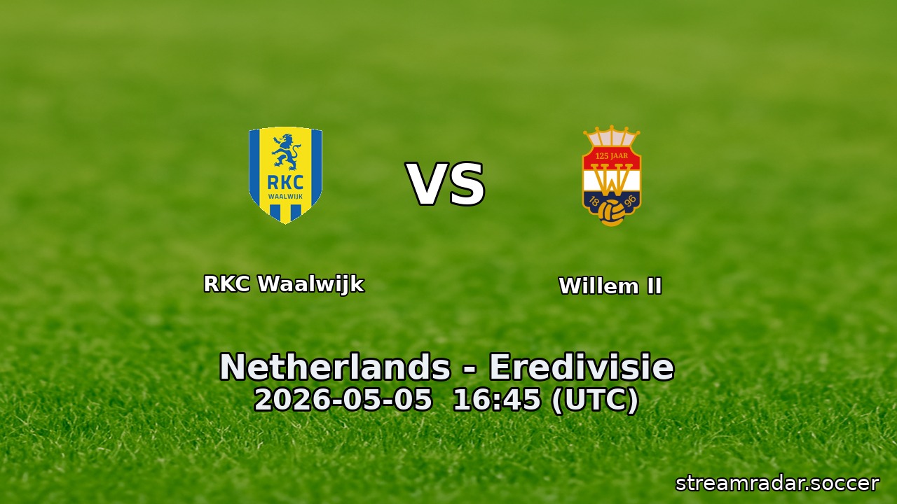 RKC Waalwijk vs Willem II