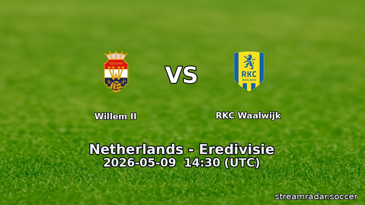 Willem II vs RKC Waalwijk