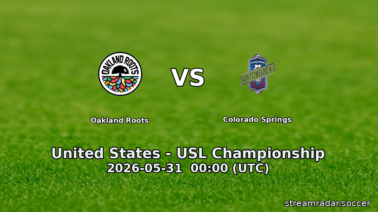 Oakland Roots vs Colorado Springs