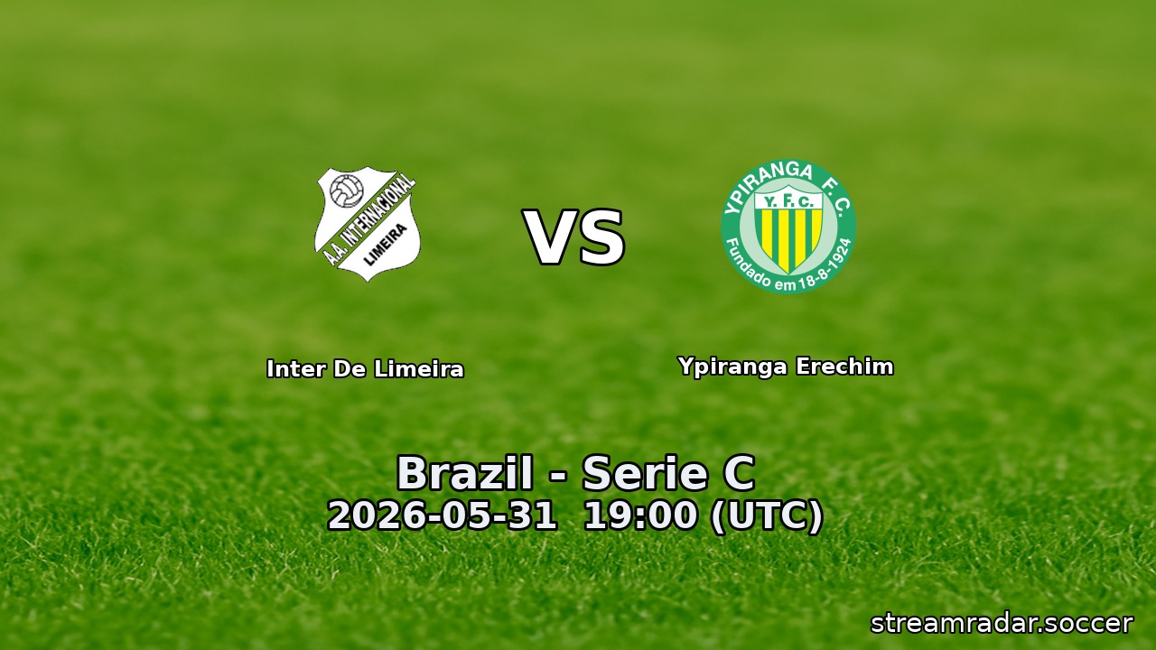 Inter De Limeira vs Ypiranga Erechim