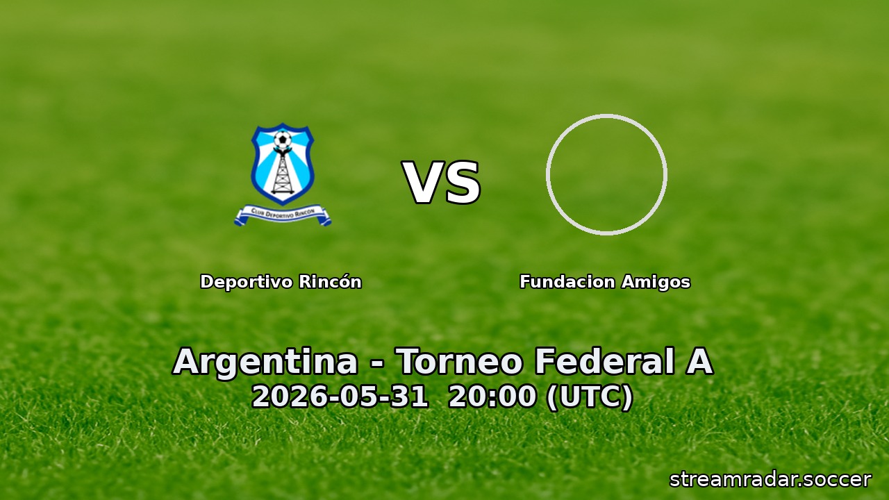 Deportivo Rincón vs Fundacion Amigos