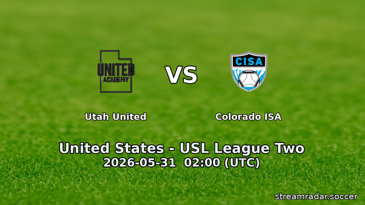 Utah United vs Colorado ISA