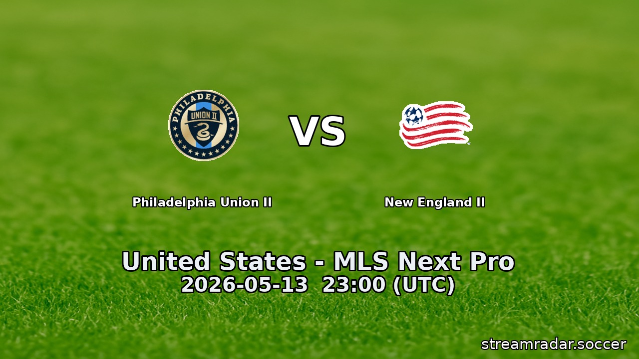 Philadelphia Union II vs New England II