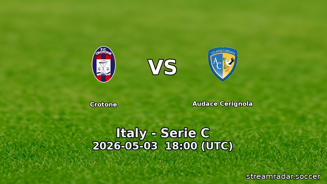 Crotone vs Audace Cerignola