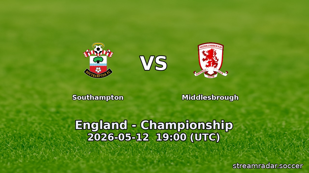 Southampton vs Middlesbrough