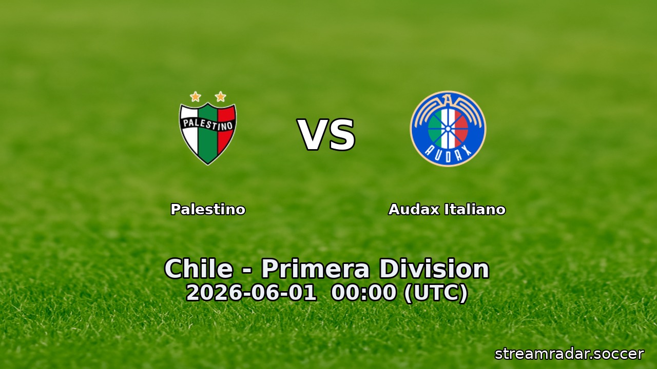 Palestino vs Audax Italiano