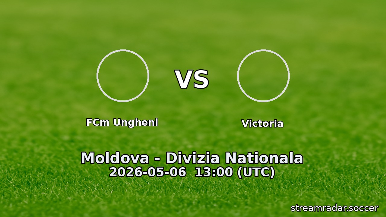 FCm Ungheni vs Victoria