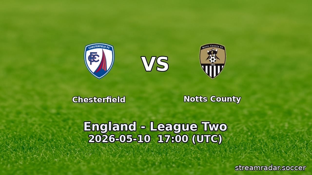 Chesterfield vs Notts County