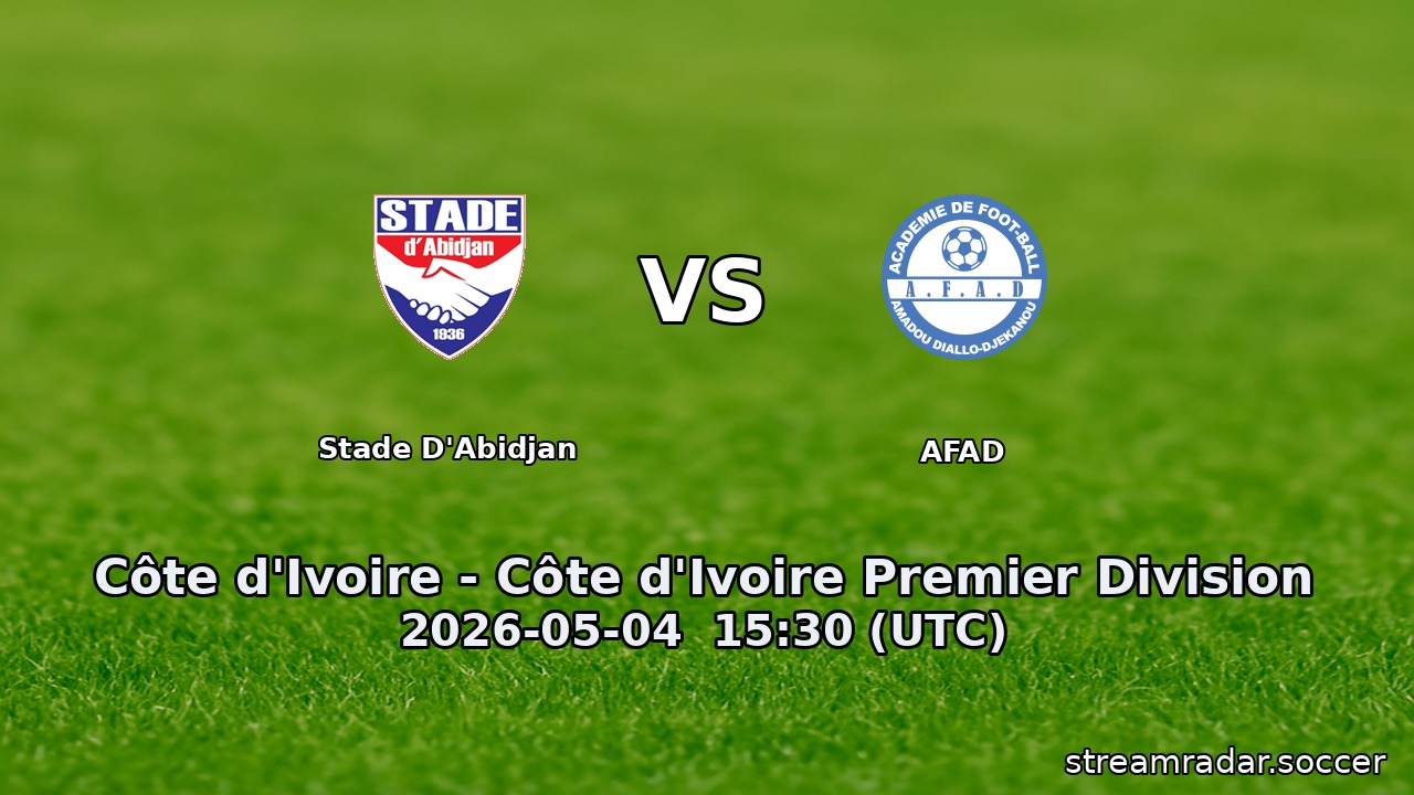 Stade D'Abidjan vs AFAD