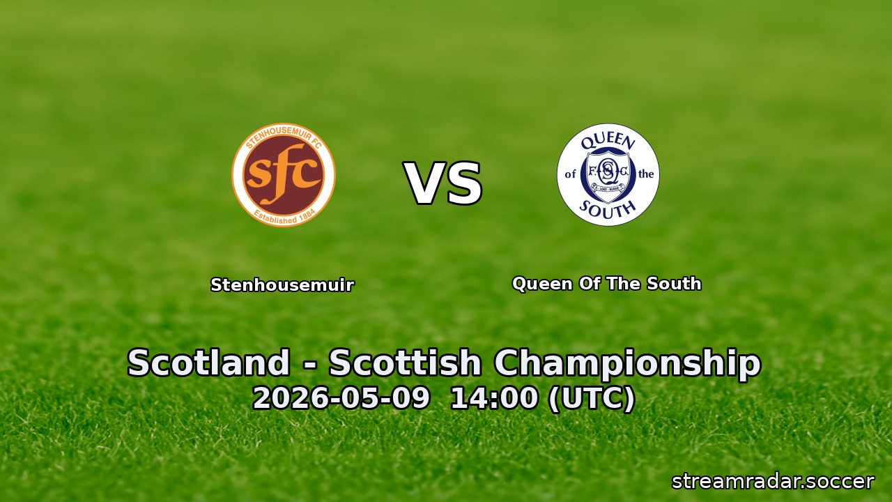 Stenhousemuir vs Queen Of The South