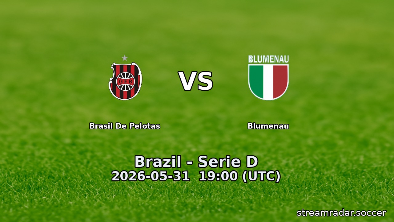 Brasil De Pelotas vs Blumenau