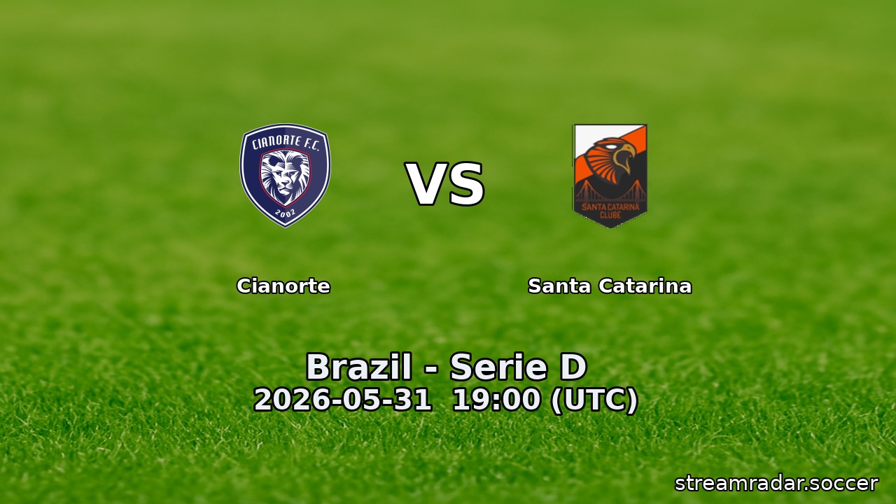 Cianorte vs Santa Catarina
