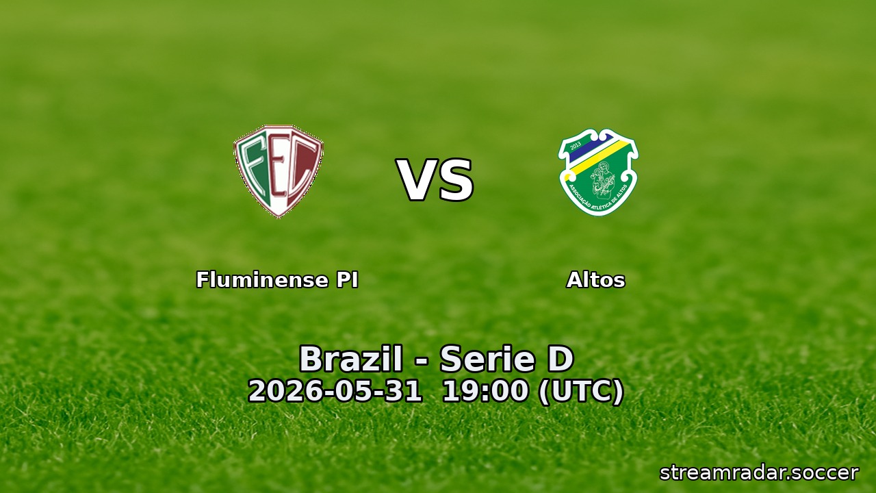 Fluminense PI vs Altos
