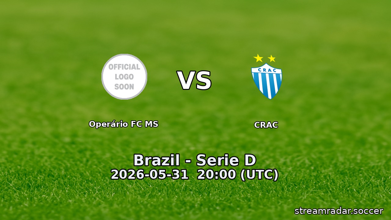 Operário FC MS vs CRAC