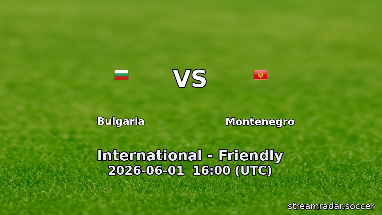Bulgaria vs Montenegro