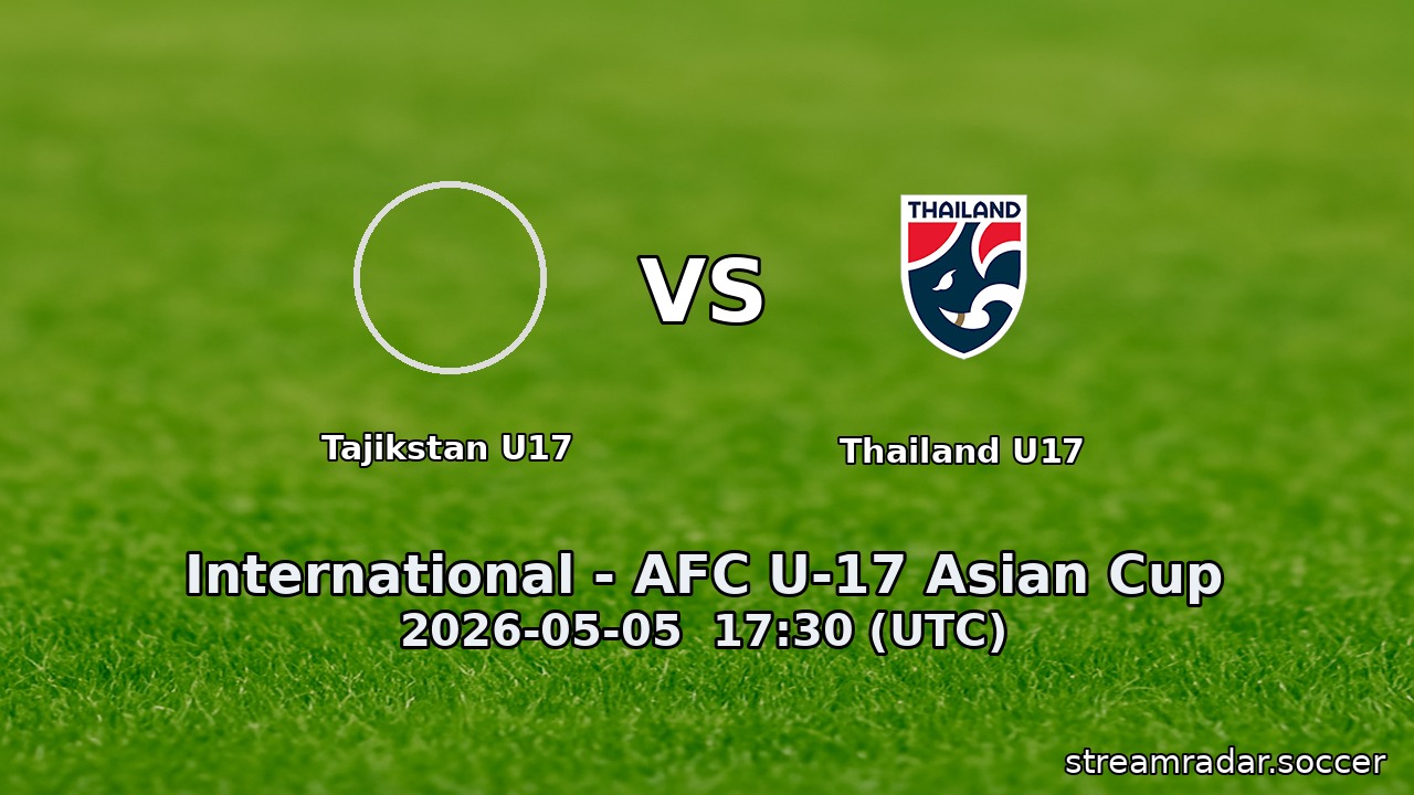 Tajikstan U17 vs Thailand U17