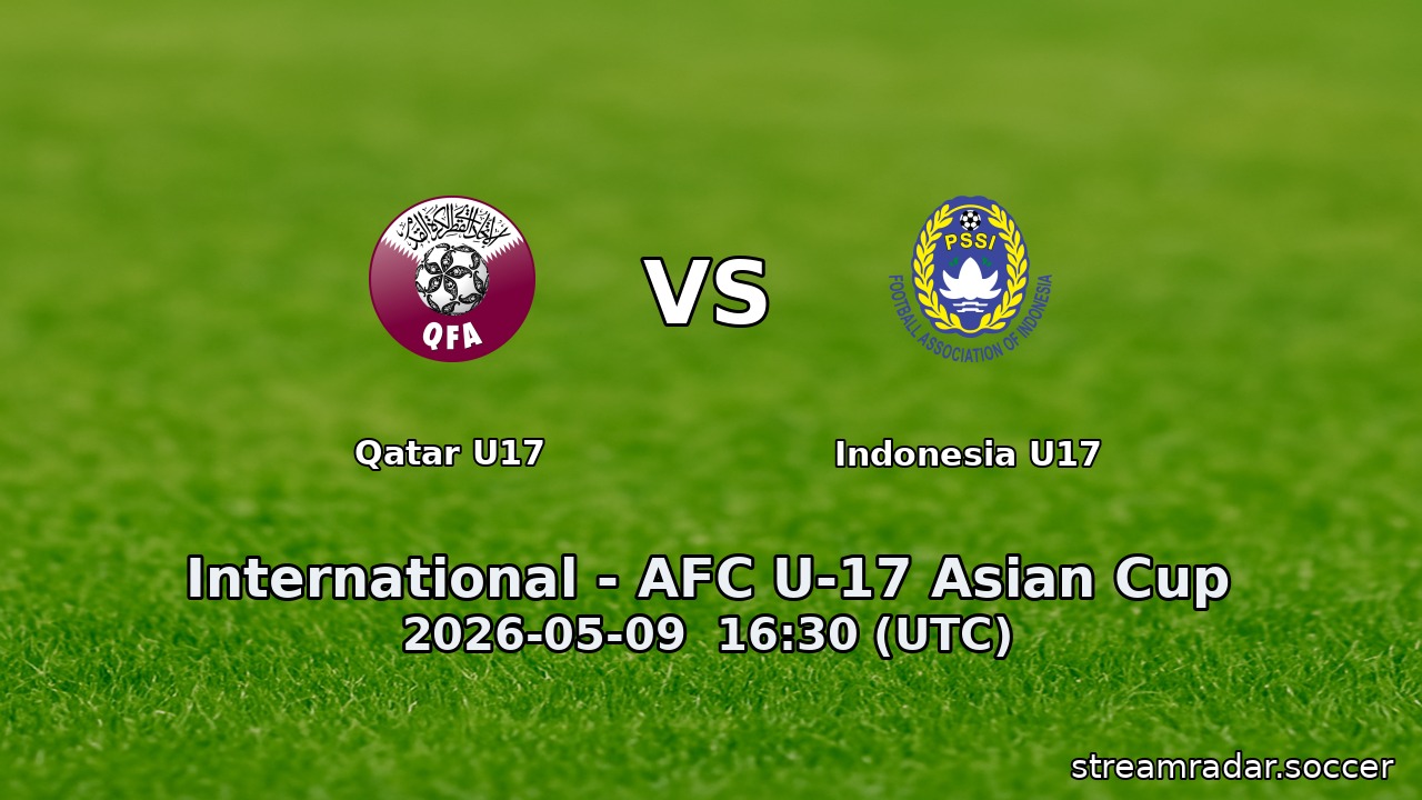 Qatar U17 vs Indonesia U17