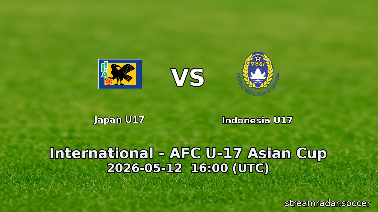 Japan U17 vs Indonesia U17