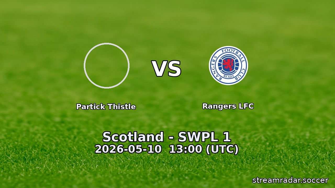 Partick Thistle vs Rangers LFC