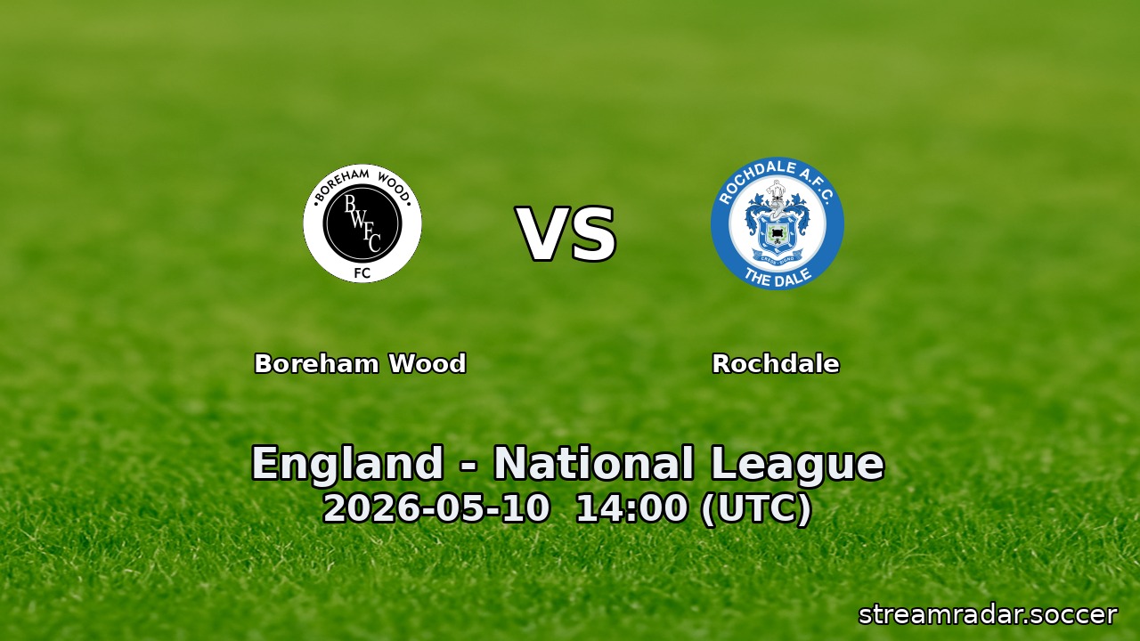 Boreham Wood vs Rochdale