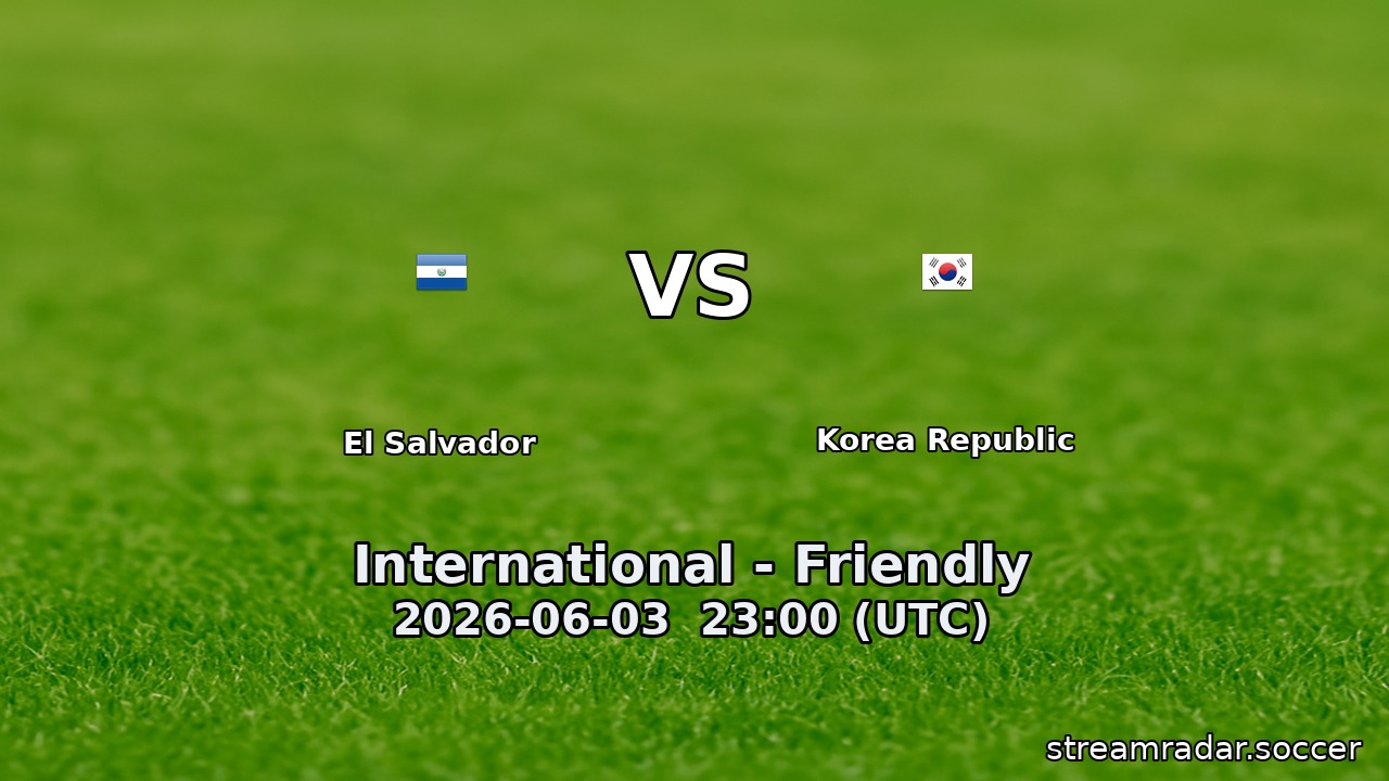 El Salvador vs Korea Republic