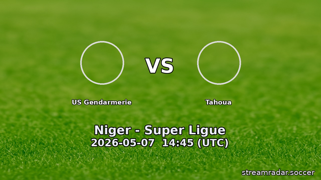 US Gendarmerie vs Tahoua