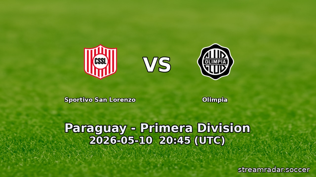 Sportivo San Lorenzo vs Olimpia