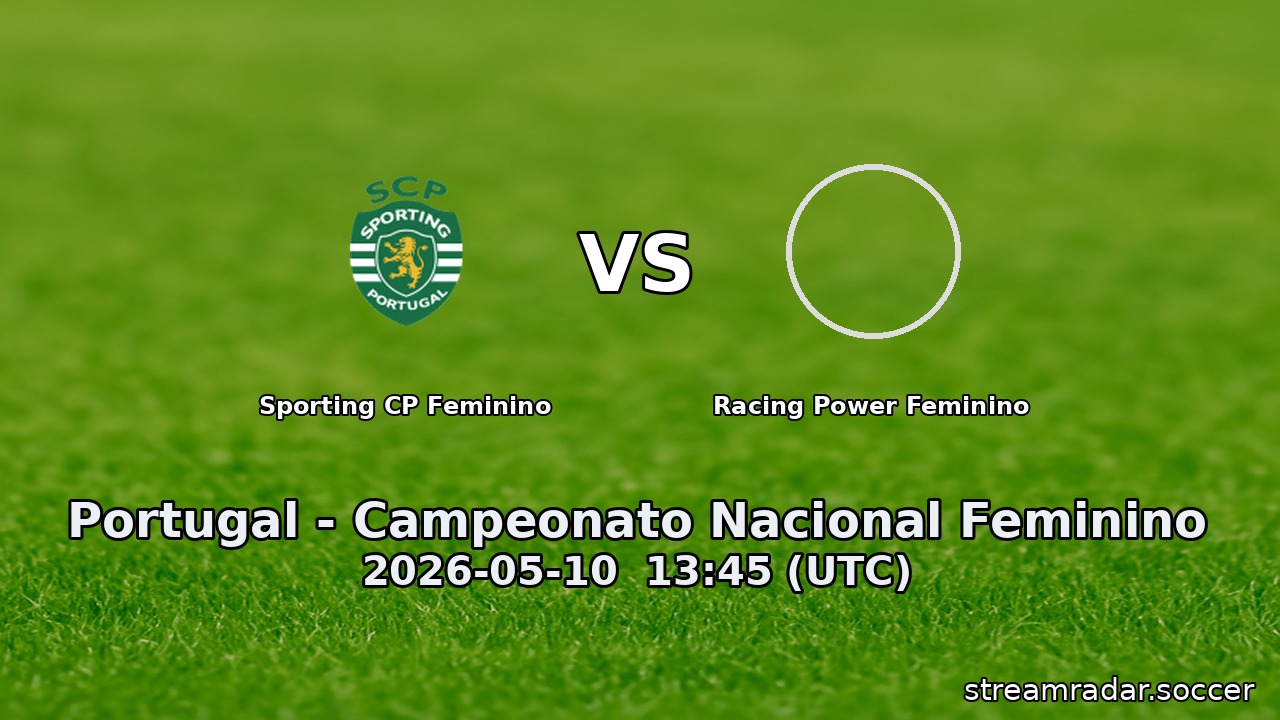 Sporting CP Feminino vs Racing Power Feminino