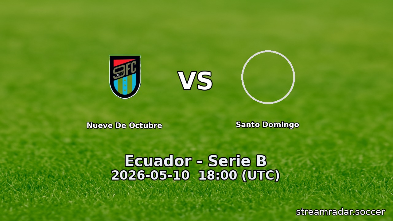 Nueve De Octubre vs Santo Domingo