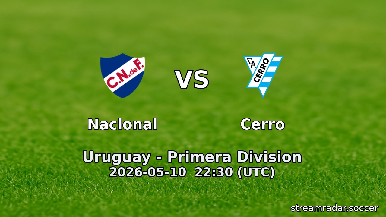 Nacional vs Cerro