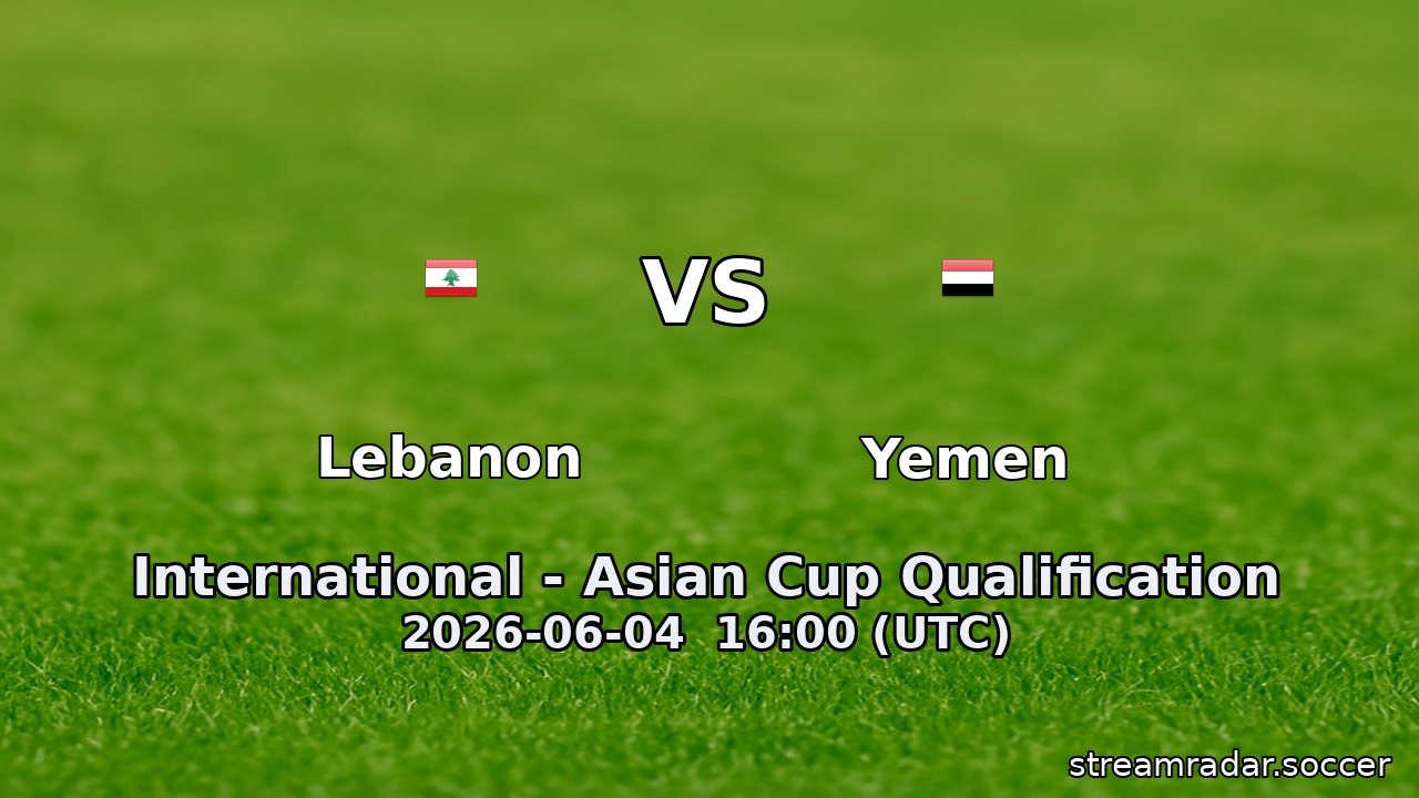 Lebanon vs Yemen