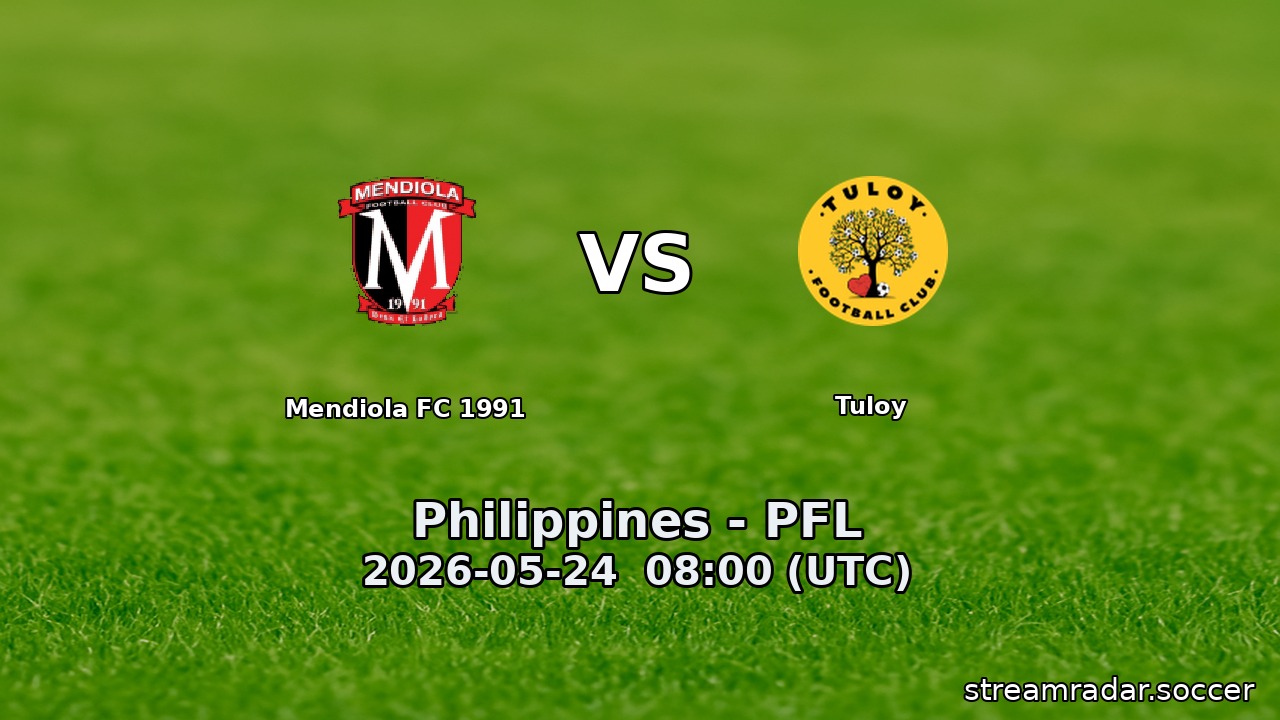 Mendiola FC 1991 vs Tuloy