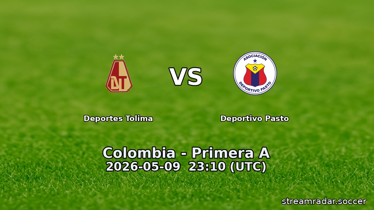 Deportes Tolima vs Deportivo Pasto