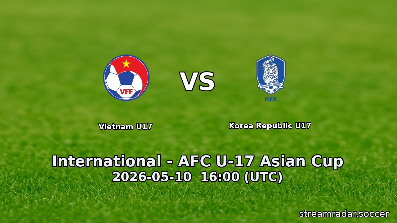 Vietnam U17 vs Korea Republic U17