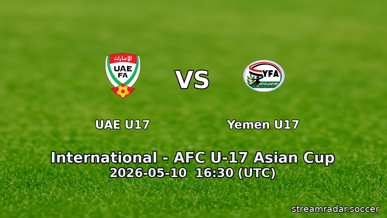UAE U17 vs Yemen U17