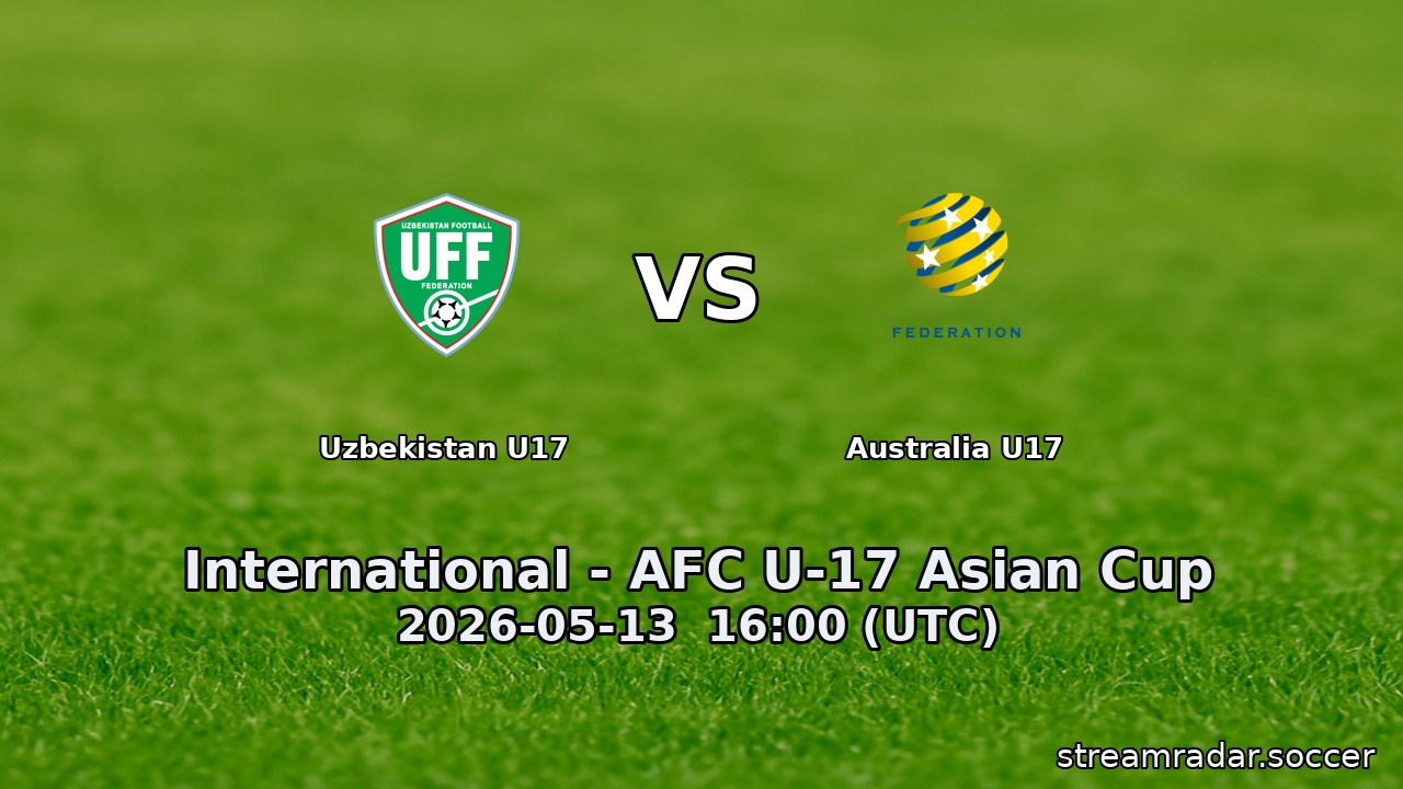 Uzbekistan U17 vs Australia U17